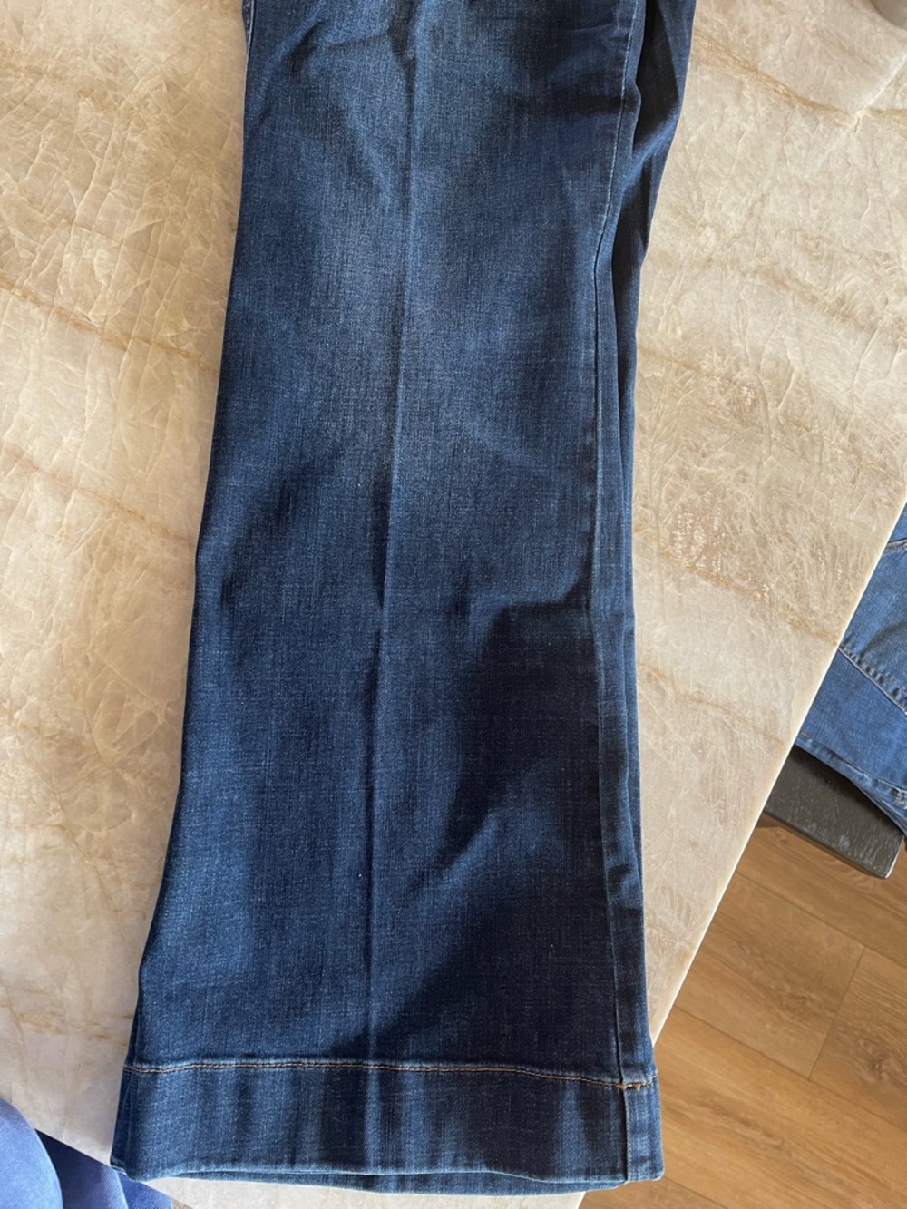 J. Jill Indigo Wide-Leg Jeans with Front Patch Pockets - Picture 2 of 5